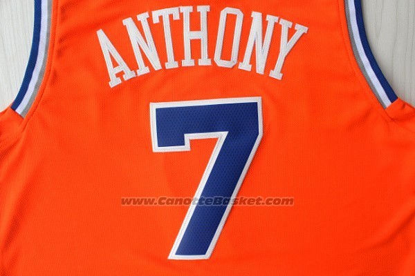 Maglia New York Knicks Carmelo Anthony #7 Arancione
